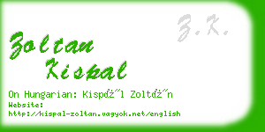 zoltan kispal business card